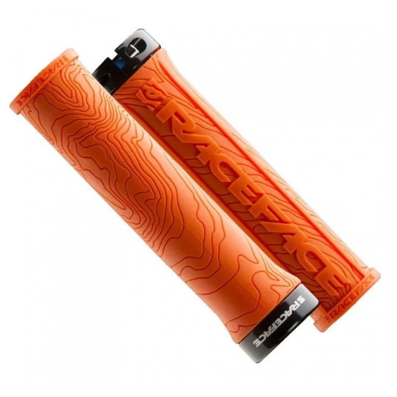Reducere extra Manșoane pentru bicicletă RACE FACE GRIP HALF NELSON W/LOCK ORANGE